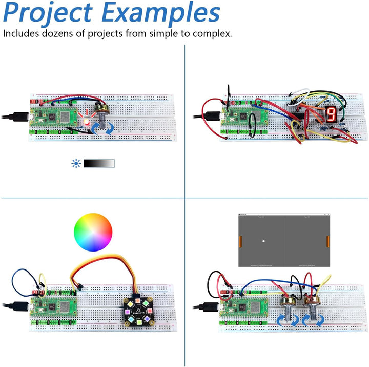 Freenove Super Starter Kit for Raspberry Pi Pico W (Included), Dual-core Arm Cortex-M0+ Microcontrol