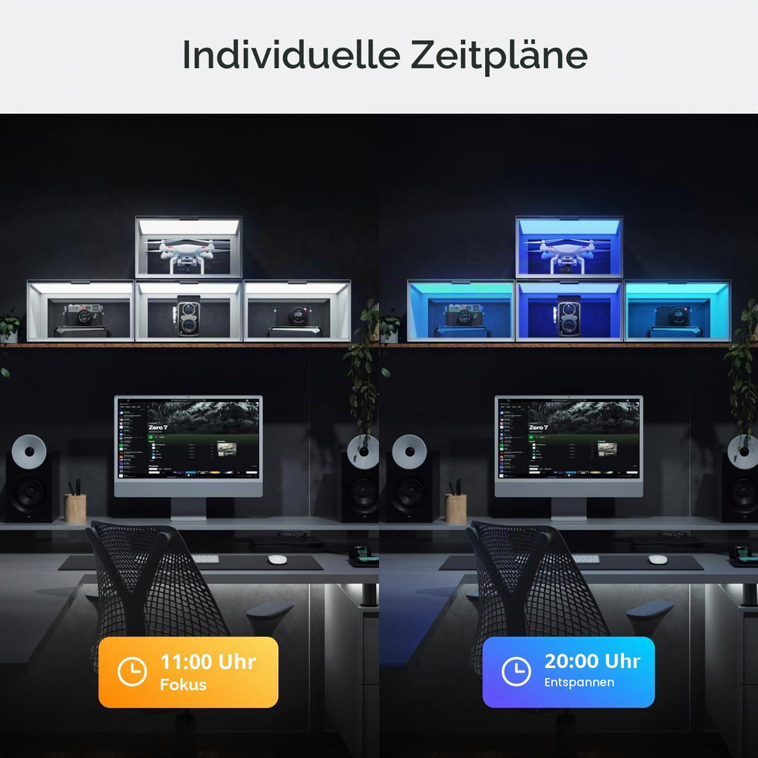 Nanoleaf Smart LED Schuhboxen Erweiterungspack, 1 Stapelbare transparente Vitrine für Figuren & Deko