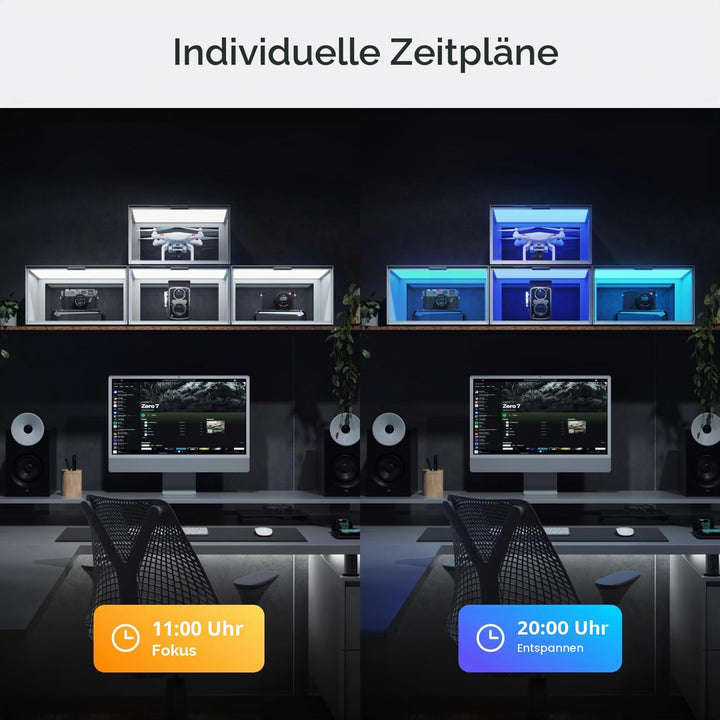 Nanoleaf Smart LED Schuhboxen Erweiterungspack, 1 Stapelbare transparente Vitrine für Figuren & Deko