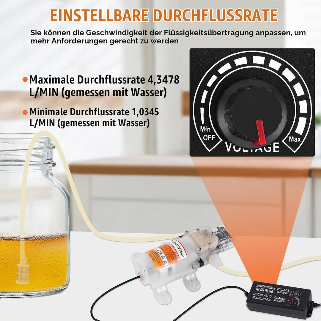 YUCHENGTECH Haushalt Bierpumpe Elektrische Weinförderpumpe Selbstansaugende Pumpe in Lebensmittelqua