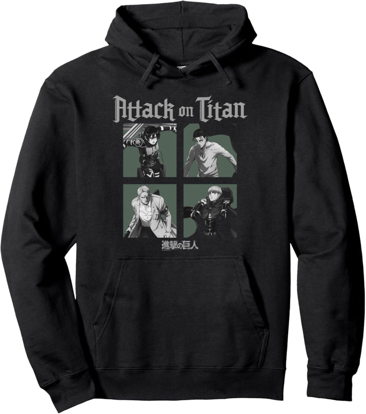 Attack on Titan Season 4 Zeichenquadrate Pullover Hoodie