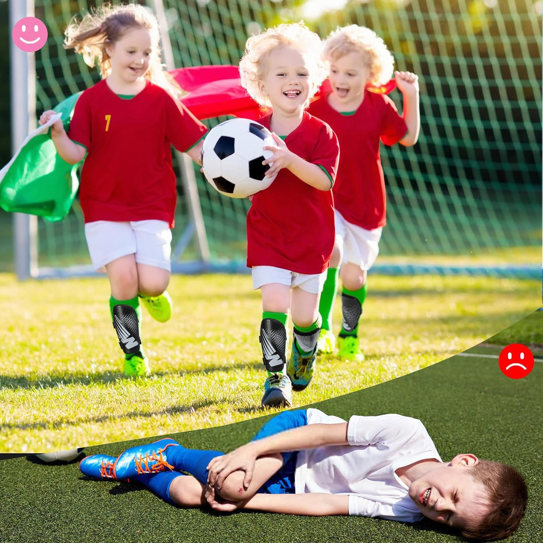 Schienbeinschoner Kinder Fussball Shin Pads - Fussball Ausstattung Mit Verstellbarem Klettverschluss