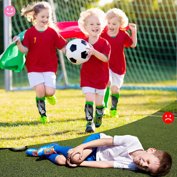 Schienbeinschoner Kinder Fussball Shin Pads - Fussball Ausstattung Mit Verstellbarem Klettverschluss