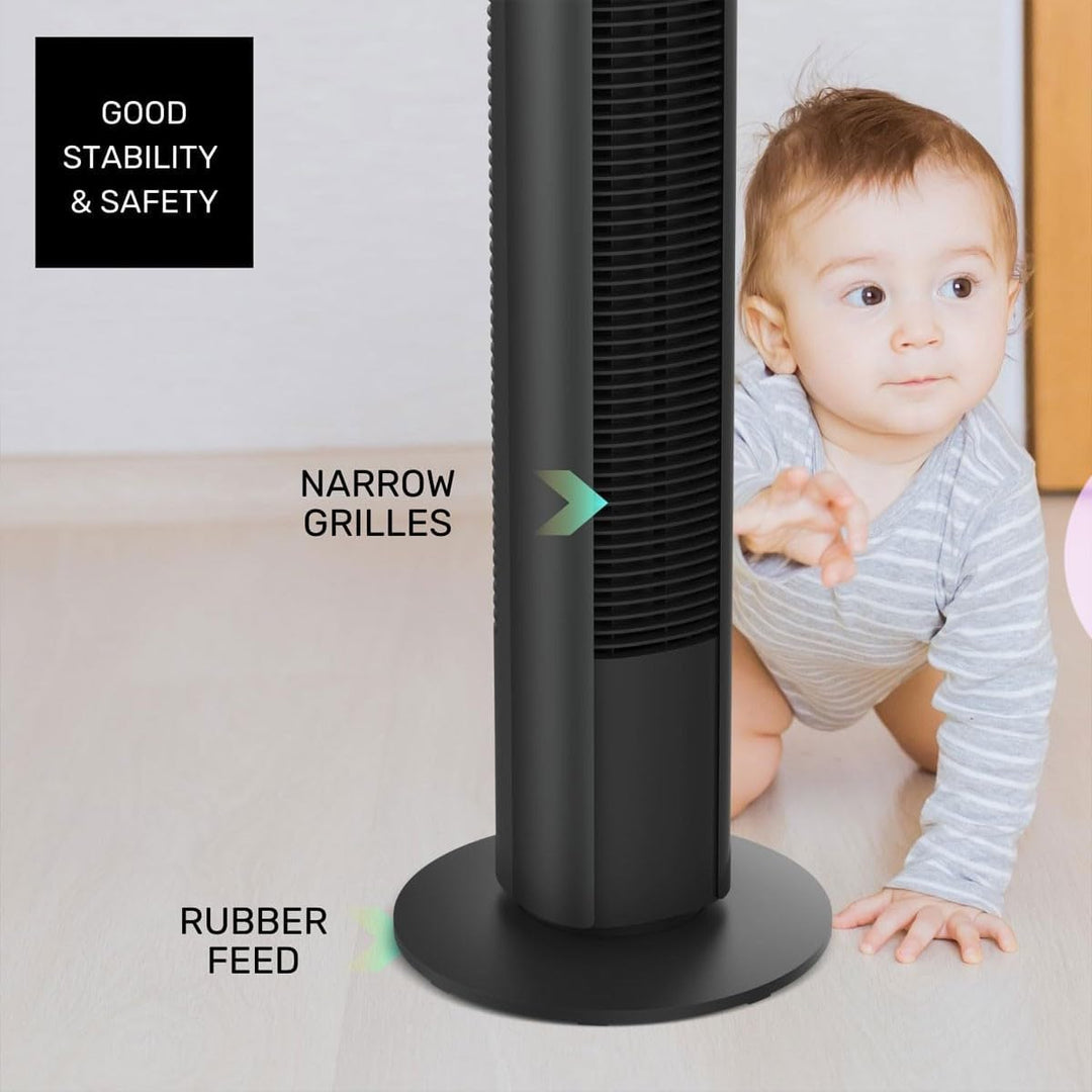 Taurus Turmventilator Babel Digital, Schwarz, 50 W