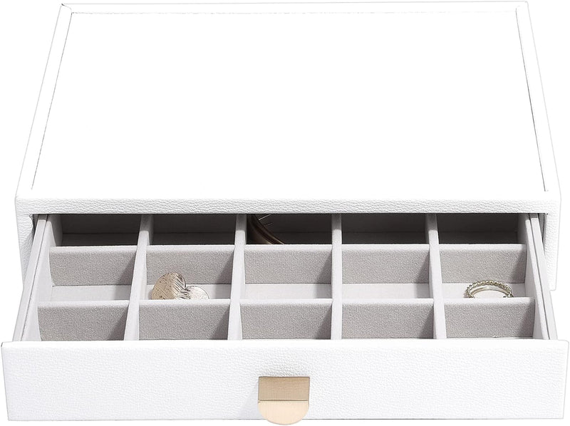 Stackers Pebble White Classic Trinket Drawer Layer, White