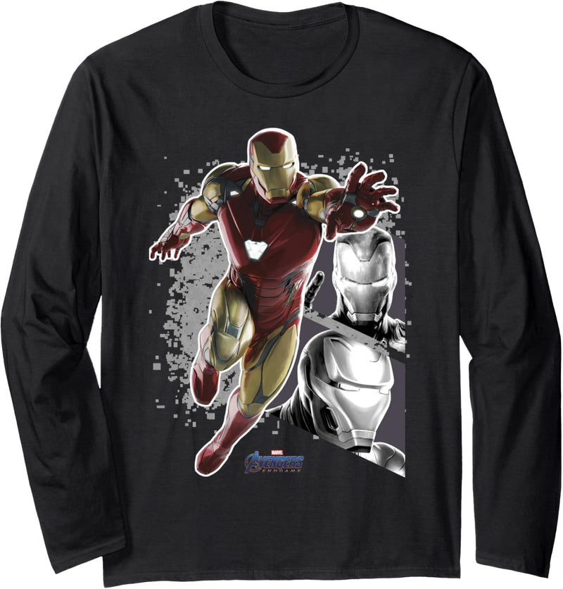 Marvel Avengers Endgame Iron Man Panel Pose Premium Tee Langarmshirt