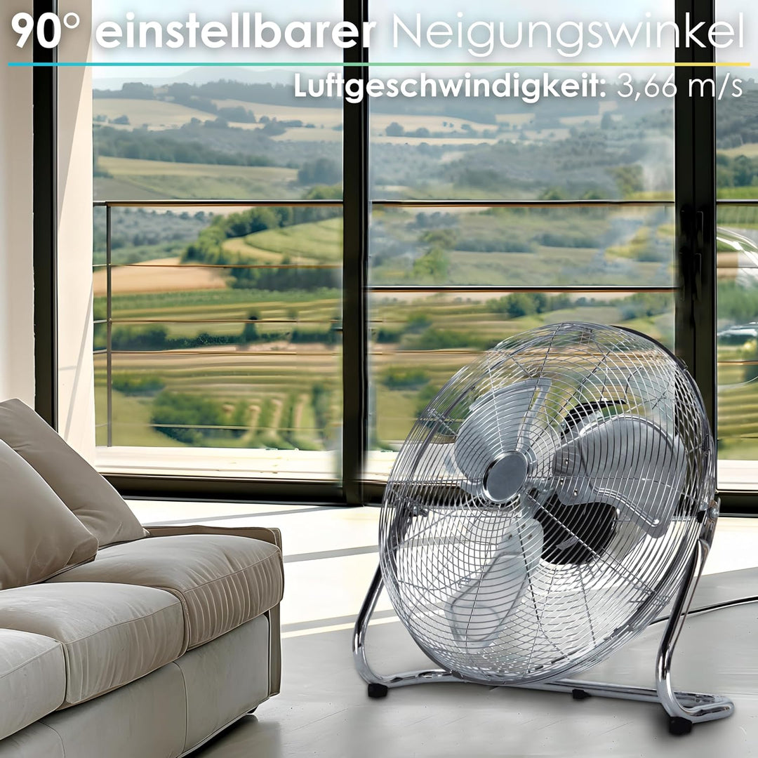Echos Bodenventilator | Ø46 cm | 102 m³/min Luftdurchsatz | 1.250 U./min | 3 Geschwindigkeitsstufen