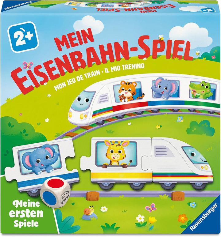 Ravensburger 12010010 Mein Eisenbahn-Spiel – Meine ersten Spiele: Kinderspiele zum Farben Lernen, Sp