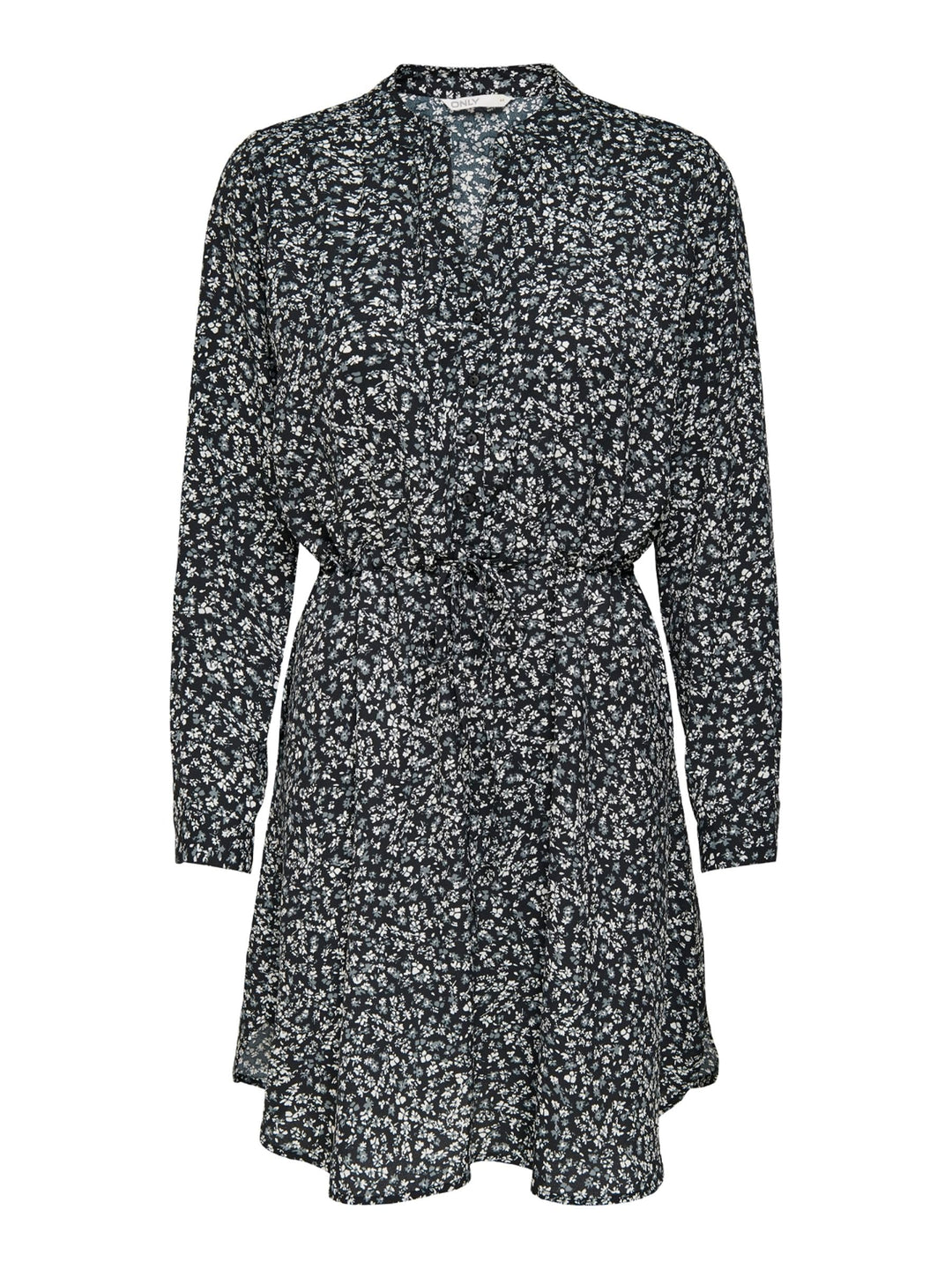 ONLY Damen Onlcory L/S V-Neck Tunic WVN Noos Tunika XS Black / Maria White Grey Disty, XS Black / Ma