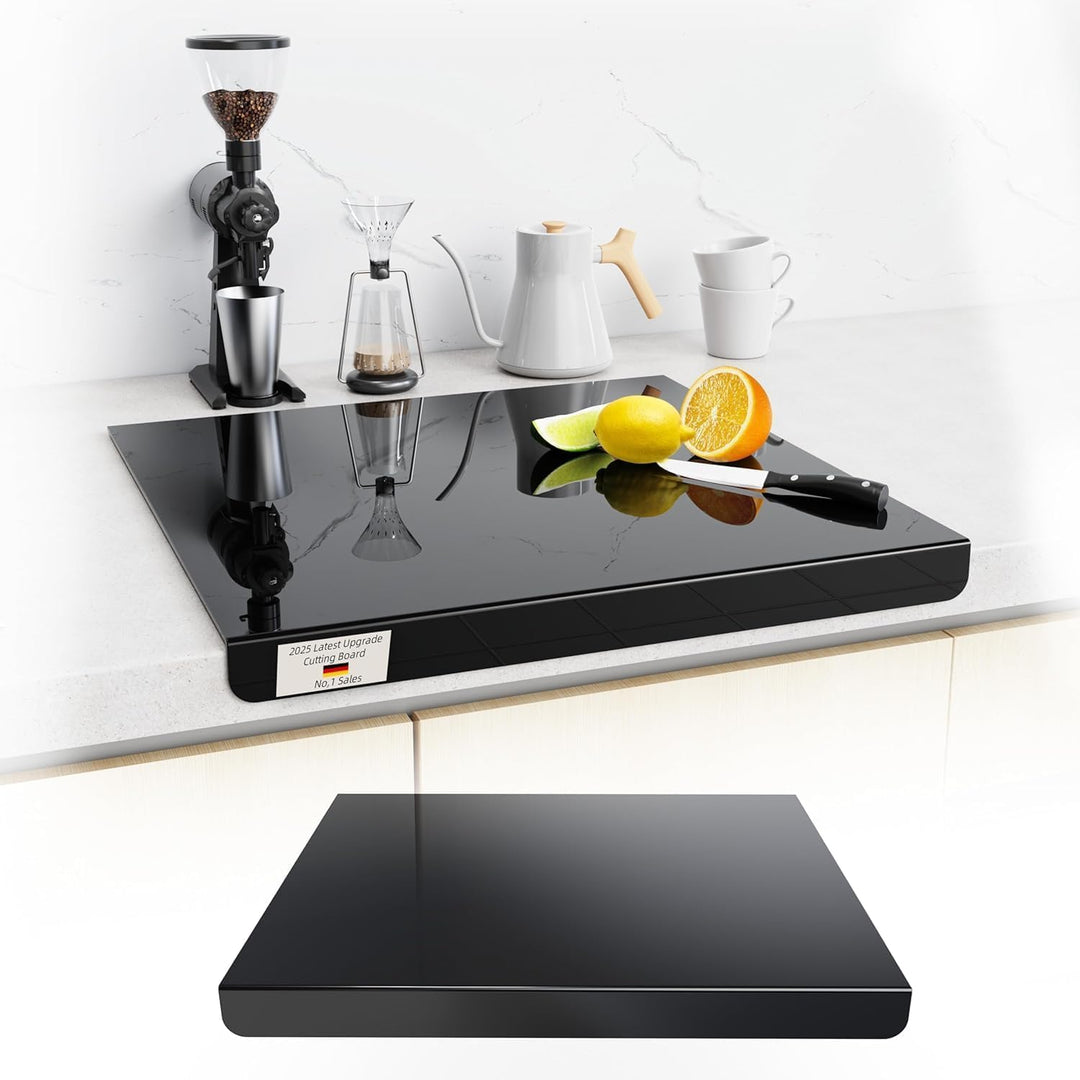 Schneidebrett aus Acryl, Schneidebrett Glas Küchenbrett Durchsichtig, Küchenschneidebrett Arbeitspla