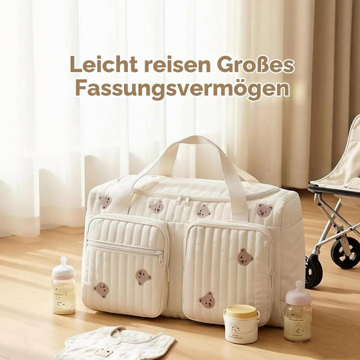 DAHI Wickeltasche für Mütter und Baby, Grosse Leicht Gepolsterte Multifunktionale Umhängetasche, Pas