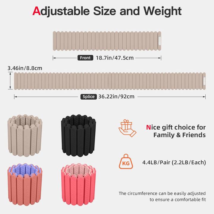 Abahub Magnetische Gewichte Hand Fuss Wrist Ankle Weights Handgelenk Gewichte für Beine und Arme Set