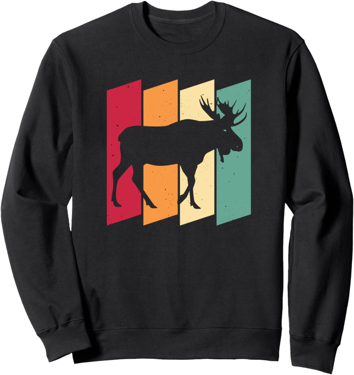 Retro Elch Norwegen Skandinavien Wildnis - Vintage Elch Sweatshirt