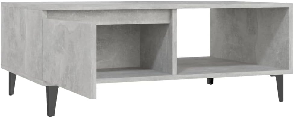 FIRBNUS Couchtische mit Offenes Fach Side Table Beistelltisch Holz Wohnzimmertisch Modern Design Tis