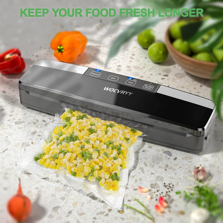 Vakuumiergerät, 6-in-1 Vakuumierer Vacuum Sealer für Sous Vide Kochen und Lebensmittel Bleiben bis z