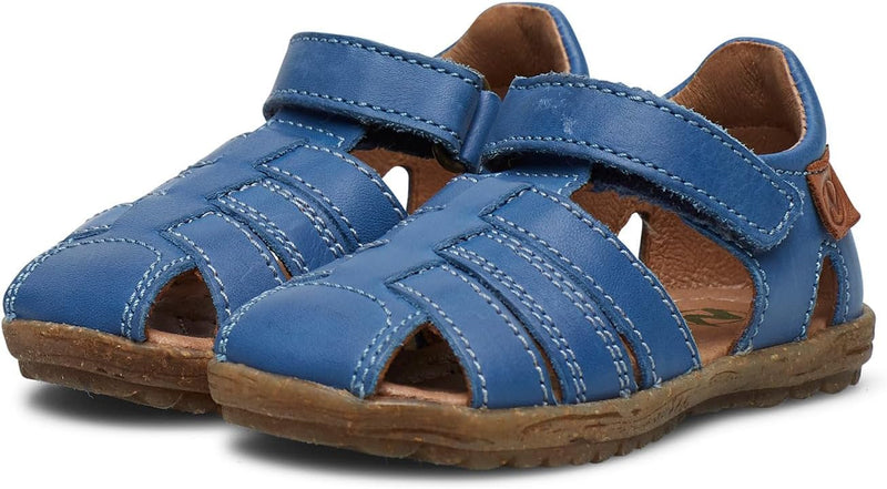Naturino SEE-Halboffener Lederschuh-Taupe 20 EU Azurblau, 20 EU Azurblau
