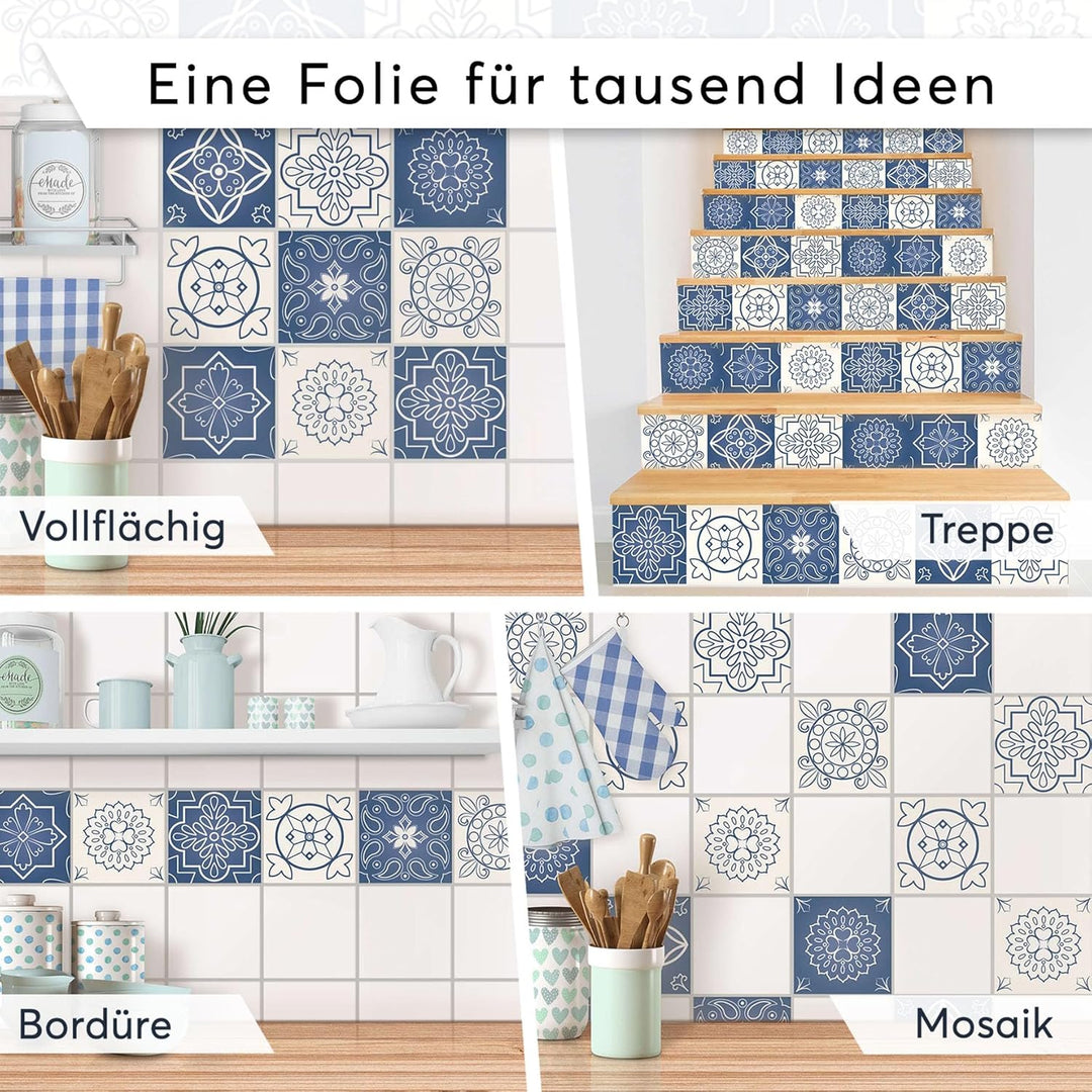 CREATISTO Klebefliesen Stickerfliesen Fliesenfolie - Stylische Sticker Aufkleber für Fliesen I Klebe