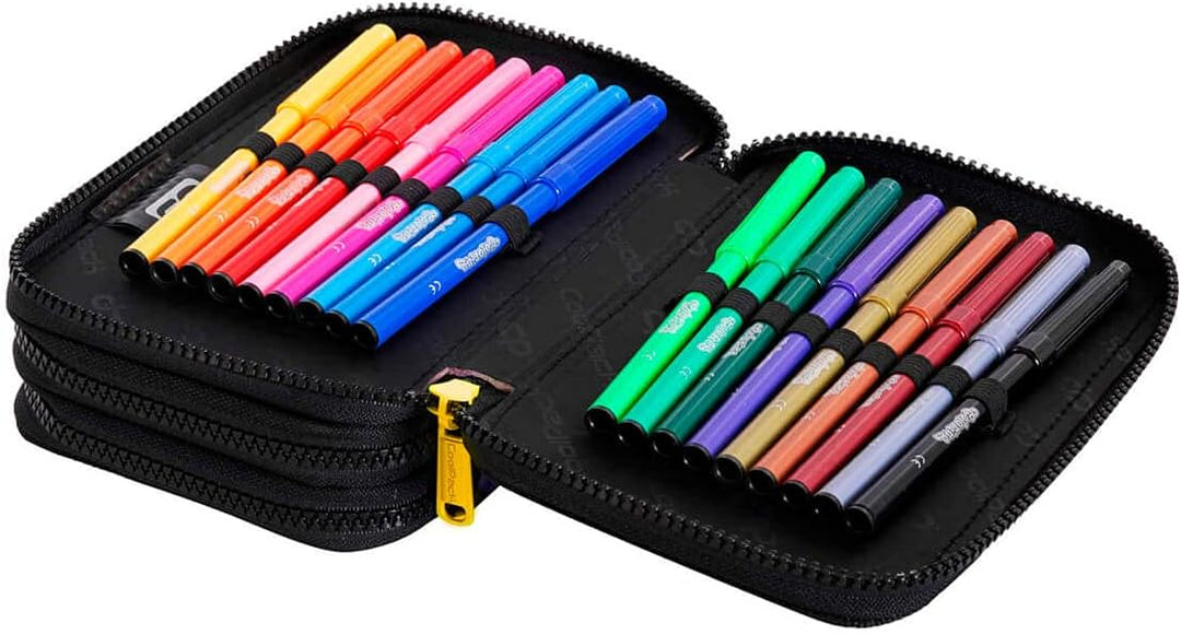 COOLPACK 3-FACH Mäppchen Federmappe Federtasche XXL Federtasche Federmappe Federmäppchen 44-teilig g