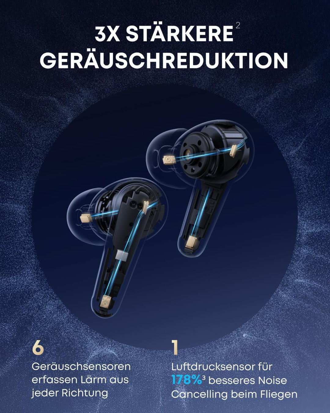 soundcore Liberty 4 Pro von Anker, Kabellose Noise Cancelling Kopfhörer, Earbuds mit 7 Sensoren, ANC