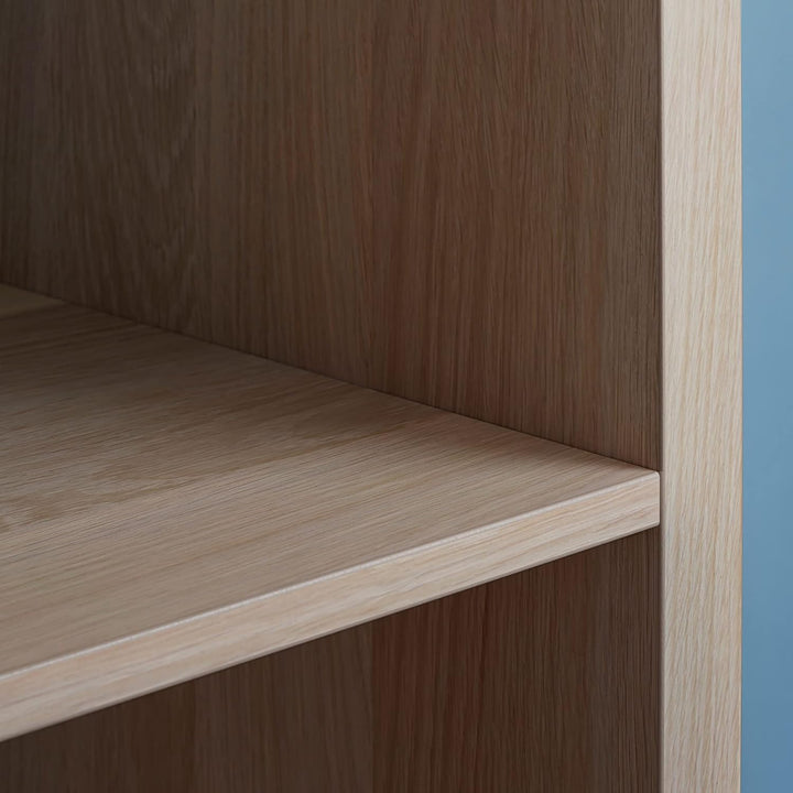 IKEA Kallax Regal, Eichenoptik, gebeizt, Weiss, 77 x 39 x 77 cm, 4 Einlegeböden