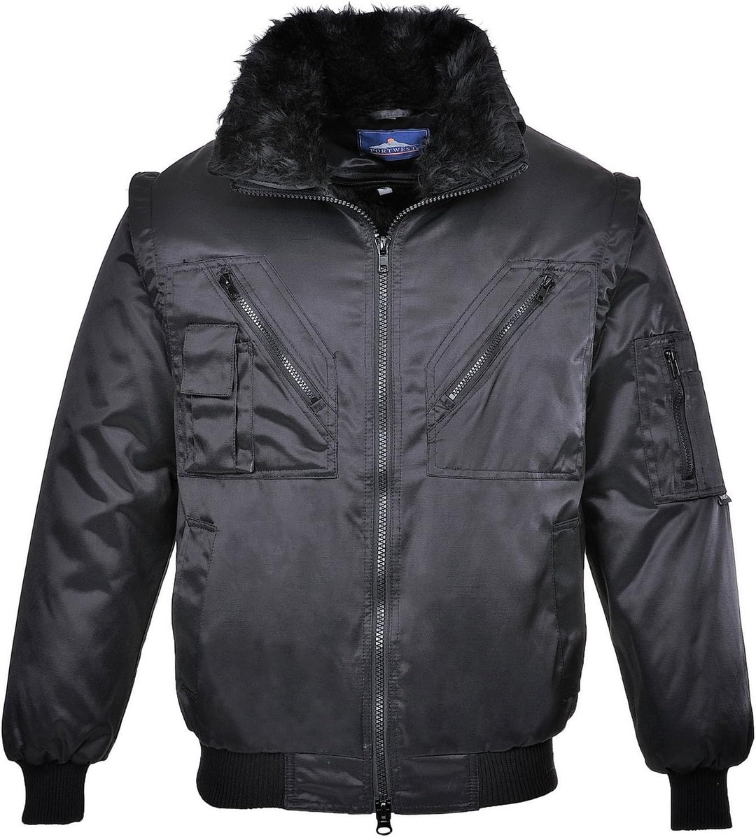 Pilot Jacket, colorBlack talla Large L Schwarz, L Schwarz