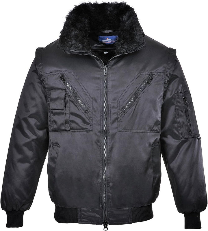 Pilot Jacket, colorBlack talla Large L Schwarz, L Schwarz