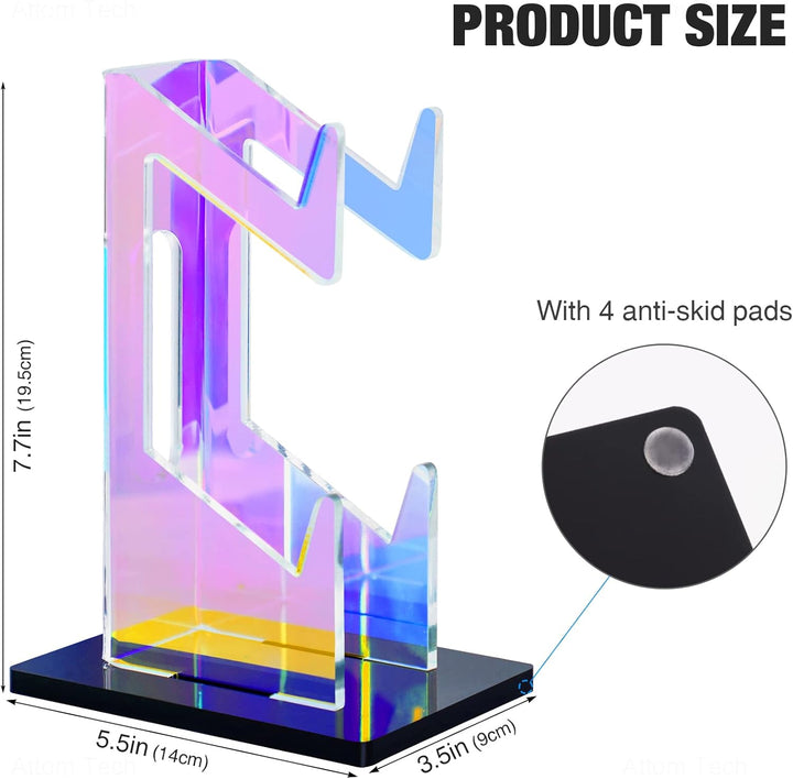 NiHome Irideszierender Acryl-2-Tier Universal Game Controller Headset Halter für PS5 Xbox ONE Switch