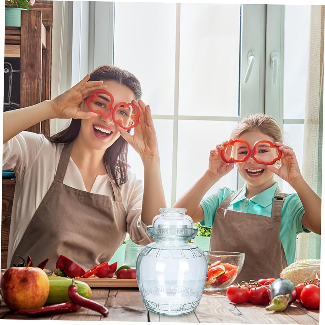 Cabilock Küchengerät Glas Vorratsdose Fermentierglas mit Deckel Luftdichte Glasbehälter Glasdose Vor