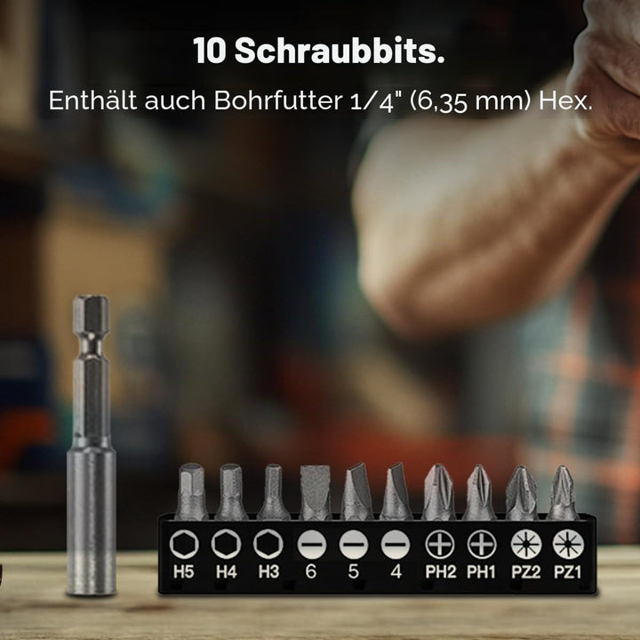 Cecotec Elektrischer Schraubendreher PowerGyro 3500 X-treme Set. Leistungsstark 6Nm, 4V 1500mAh Akku