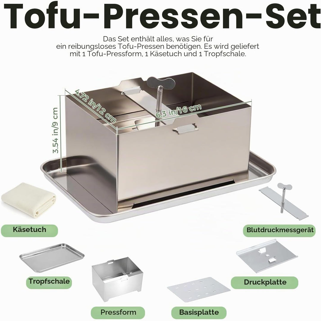 Tofupresse aus Edelstahl, Tofu-Presser, schnelle und effiziente Wasserentfernung für festen Tofu, le