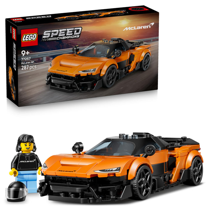 LEGO Speed Champions McLaren W1 - Modellauto mit sammelbarer Fahrer Minifigur - Geburtstagsgeschenki