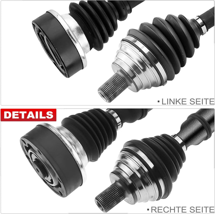 Frankberg 2x Antriebswelle Vorne Links Rechts Kompatibel mit A3 8P 2003-2013 O.c.t.a.v.i.a II 1Z 200