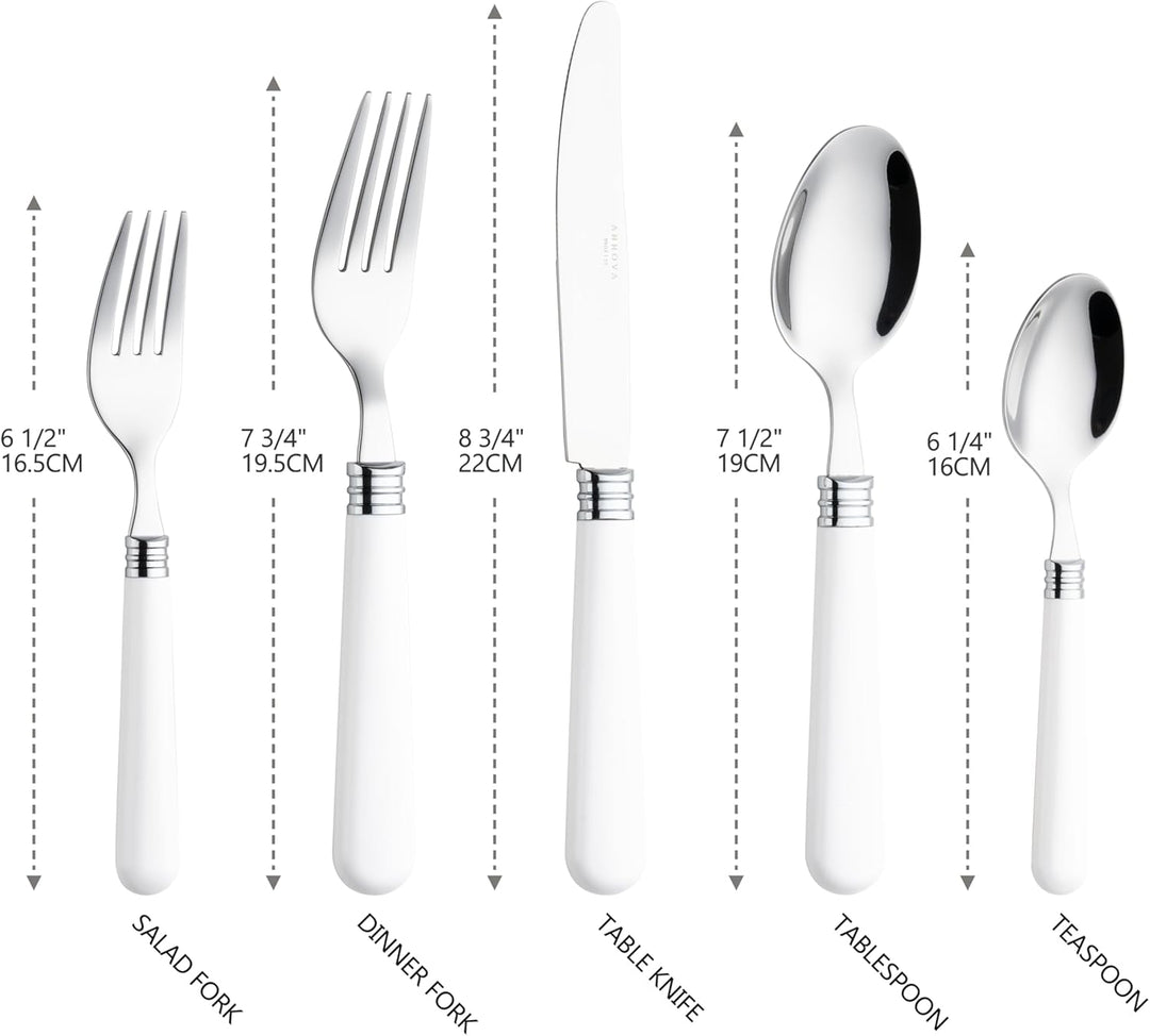ANNOVA Besteckset, 20-teilig, Griff aus Edelstahl - 4 x Tafelmesser; 4 x Tafelgabeln; 4 x Salatgabel