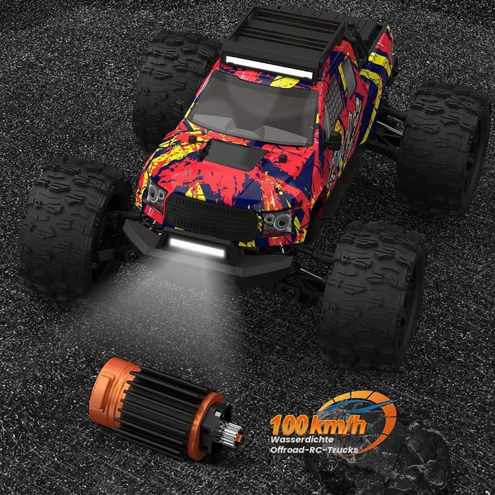 X-Verse PT14R 1:14 100KM/H Ferngesteuertes Auto, 4WD Wasserdichtes RC Autos mit 3S Bürstenloser Moto