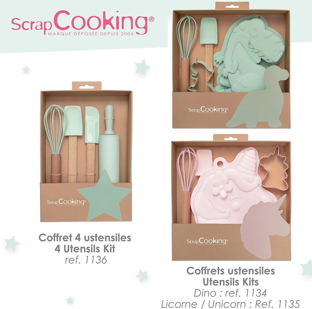 SCRAP COOKING 1134 Backutensilien-Set Dino