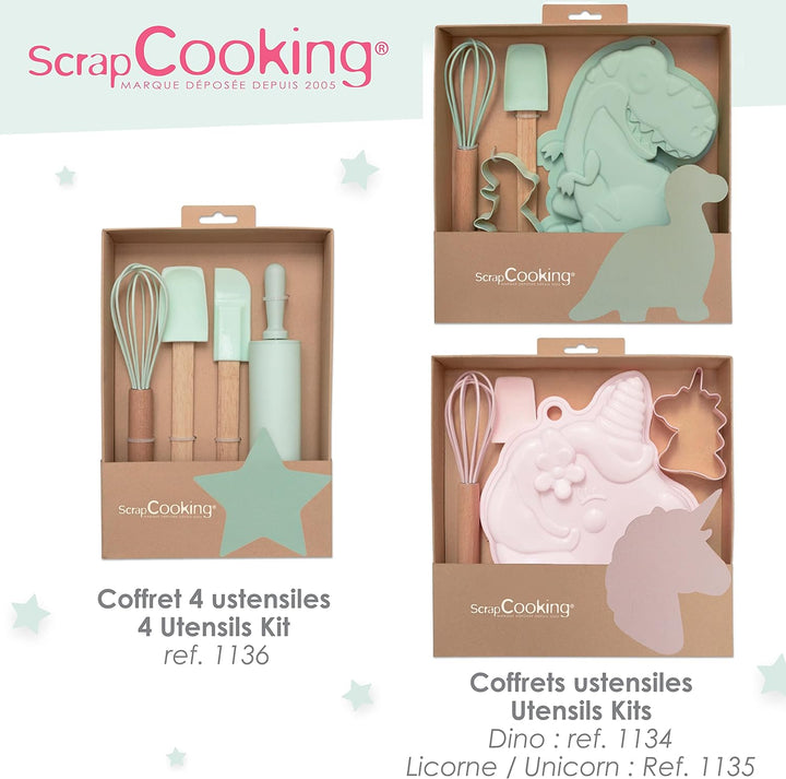 SCRAP COOKING 1134 Backutensilien-Set Dino
