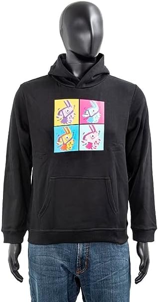 Fortnite Hoodie Kids Print Lama Black 164cm