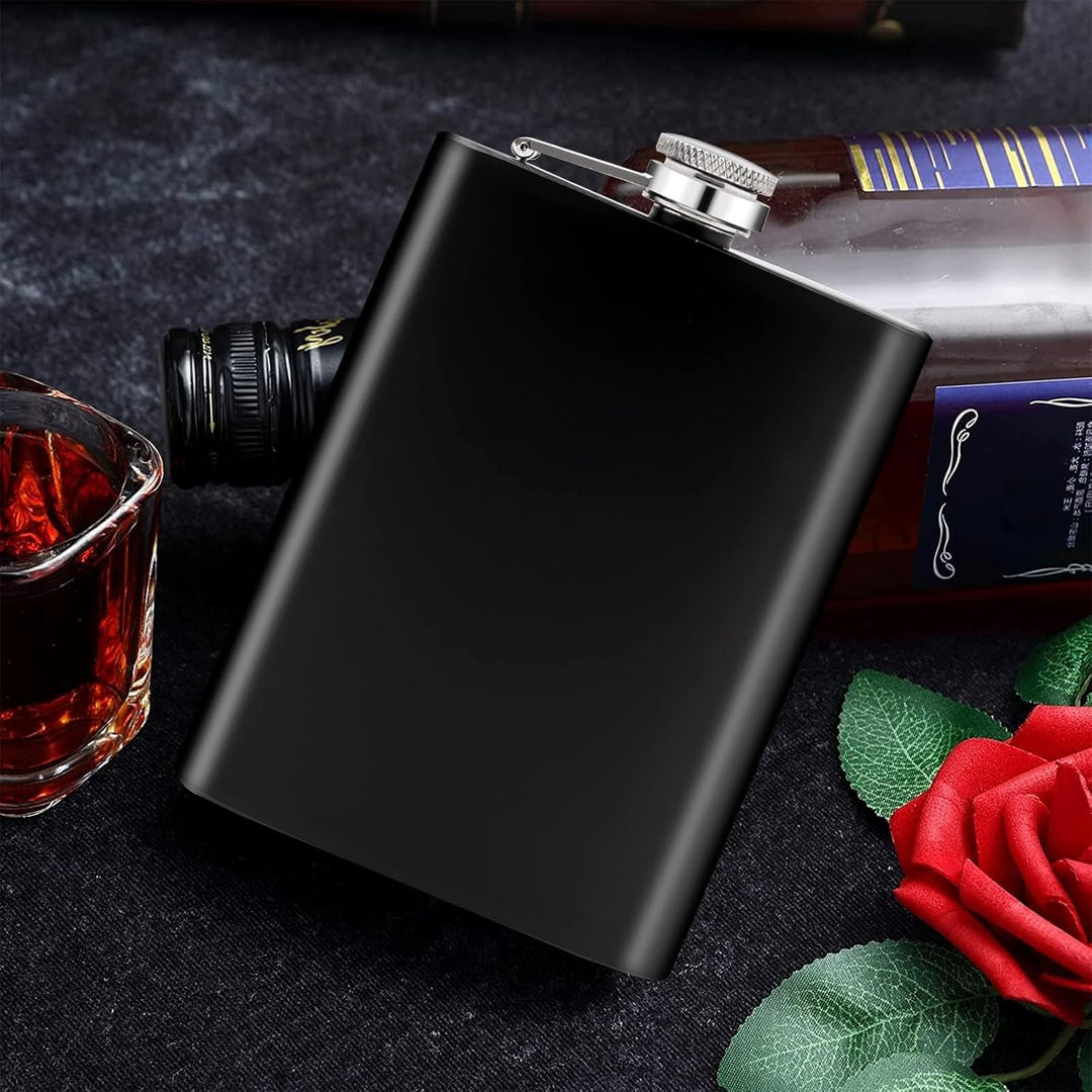 12 Stück Edelstahl Flachmann für Männer, 8 oz/ 220 ml Tragbarer Taschenflachmann, Edelstahl Auslaufs