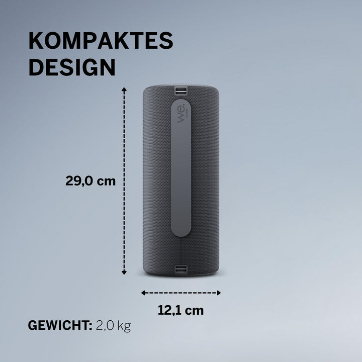 Loewe We. HEAR 2 Storm Grey, Bluetooth Lautsprecher, 60W, Wasserresistent, Tragbar, Aufladbar, 17h L