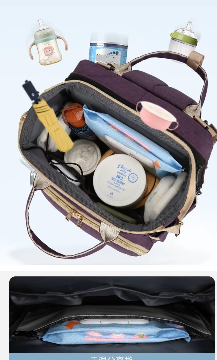 Multifunktionaler Rucksack mit faltbarem Schlafbereich, verstärkte Nähte, ergonomische Gurte, GRAU,