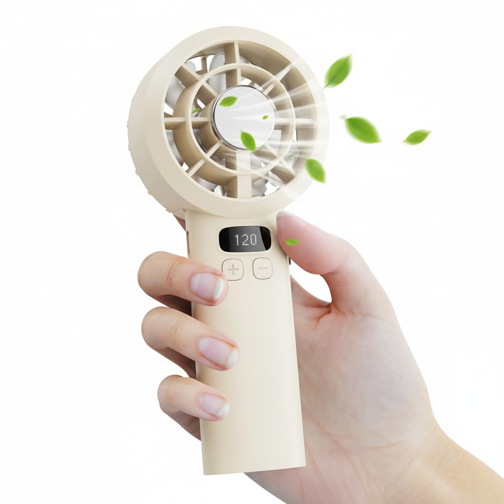 Handventilator - Mini Ventilator 3000mAh Handventilator Akku Aufladbar, 1-120 Stufen einstellbar mit