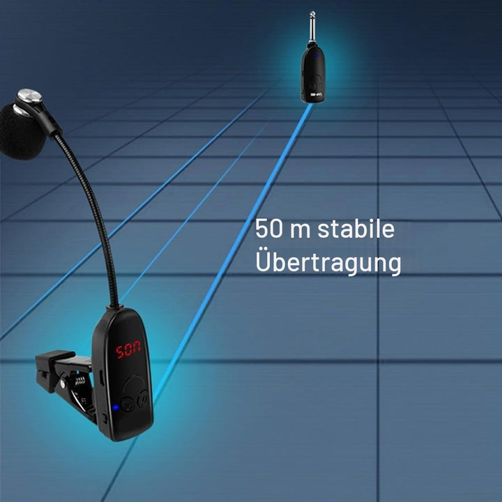 UHF Wireless Instruments Mikrofon, Saxophon Mikrofon, Drahtloser Empfänger und Sender, für Saxophon