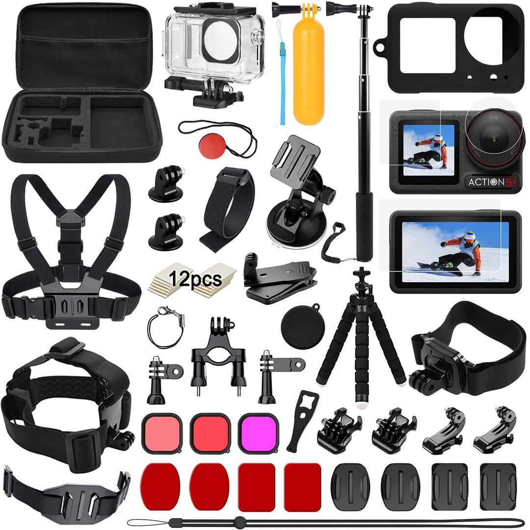 Zubehör Set Kit Bundle für DJI Osmo Action 5 Pro/4/3, oGoDeal Wasserdicht Schutzhülle Wasserdicht Ge