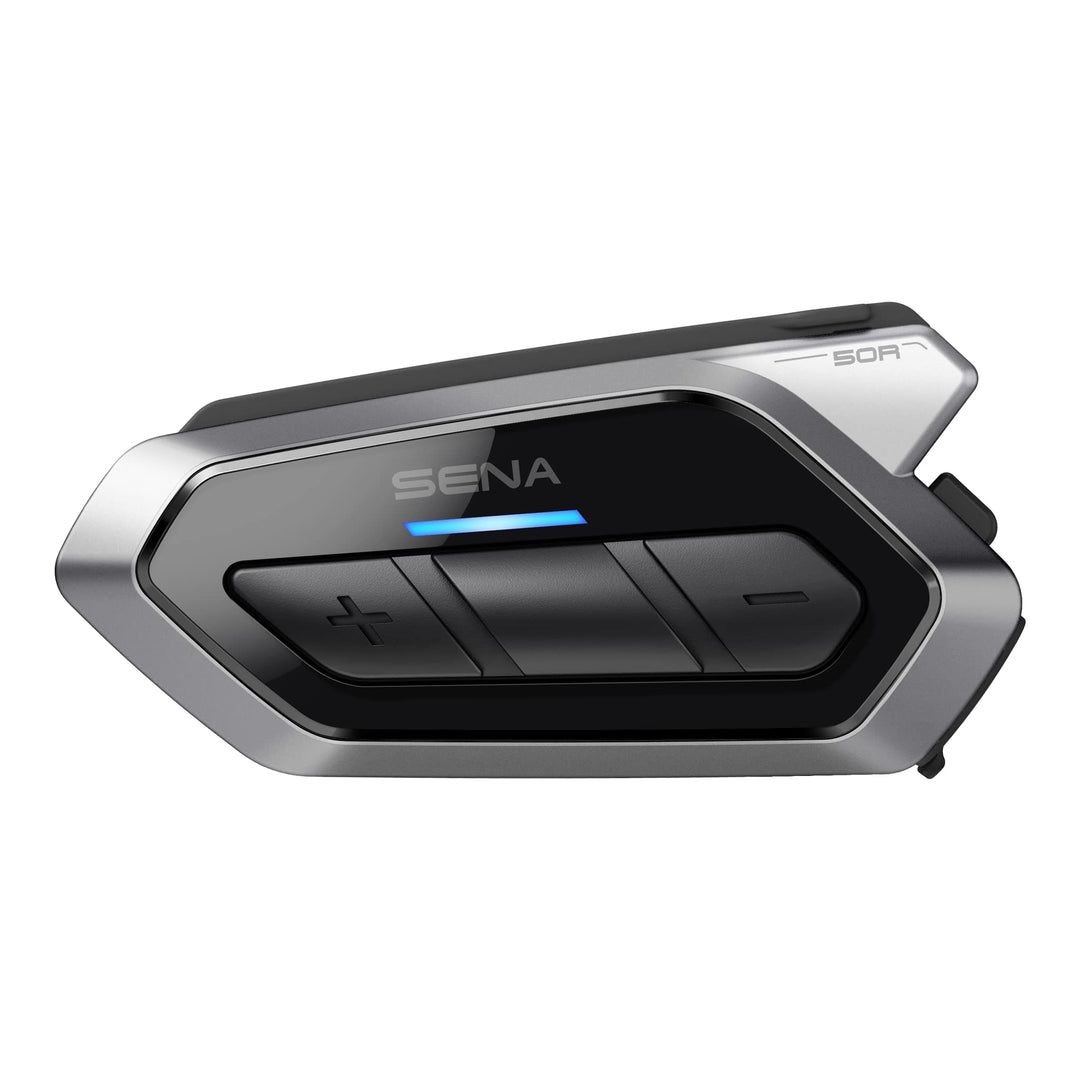 Sena 50R Motorrad Bluetooth Kommunikationssystem mit 3-Tasten Bedieneinheit und Sound by Harman Kard