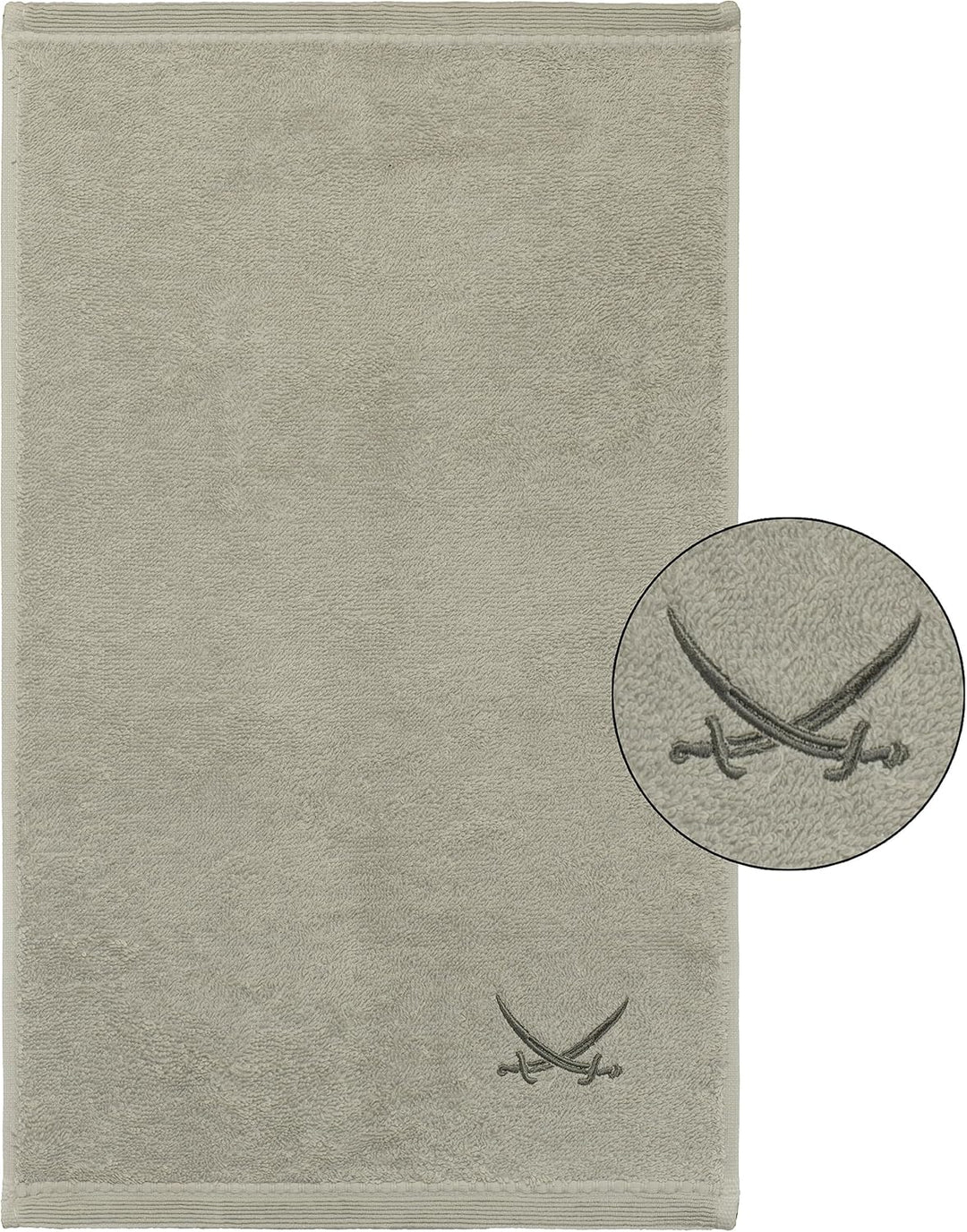 Sansibar Gästehandtuch 6er Set 30x50 cm 100% Baumwolle mit gesticktem Säbel Logo Set Handtuch Seiftu
