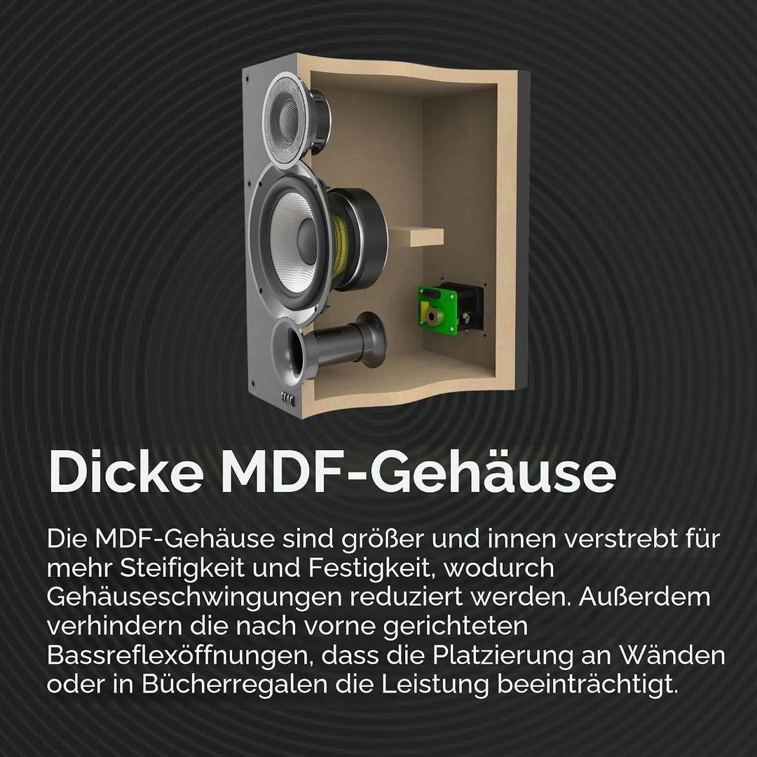 ELAC Debut 2.0 B5.2 Bücherregal-Lautsprecher, Schwarz, 1 Paar, Paar