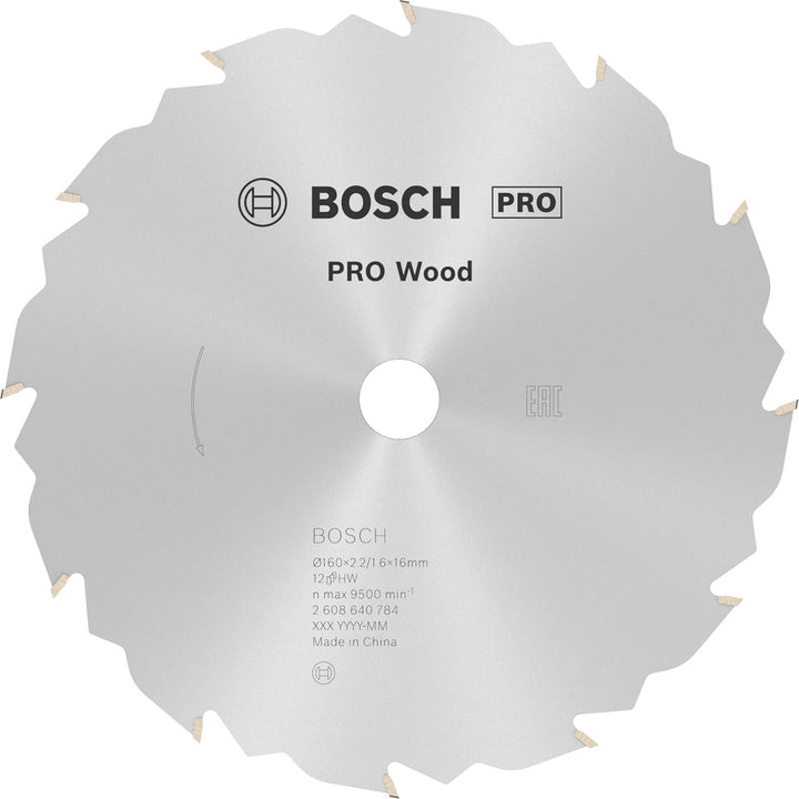 Bosch 1x PRO Wood Kreissägeblatt für Akku-Handkreissägen (für Weichholz, Hartholz, Ø mm, Professiona