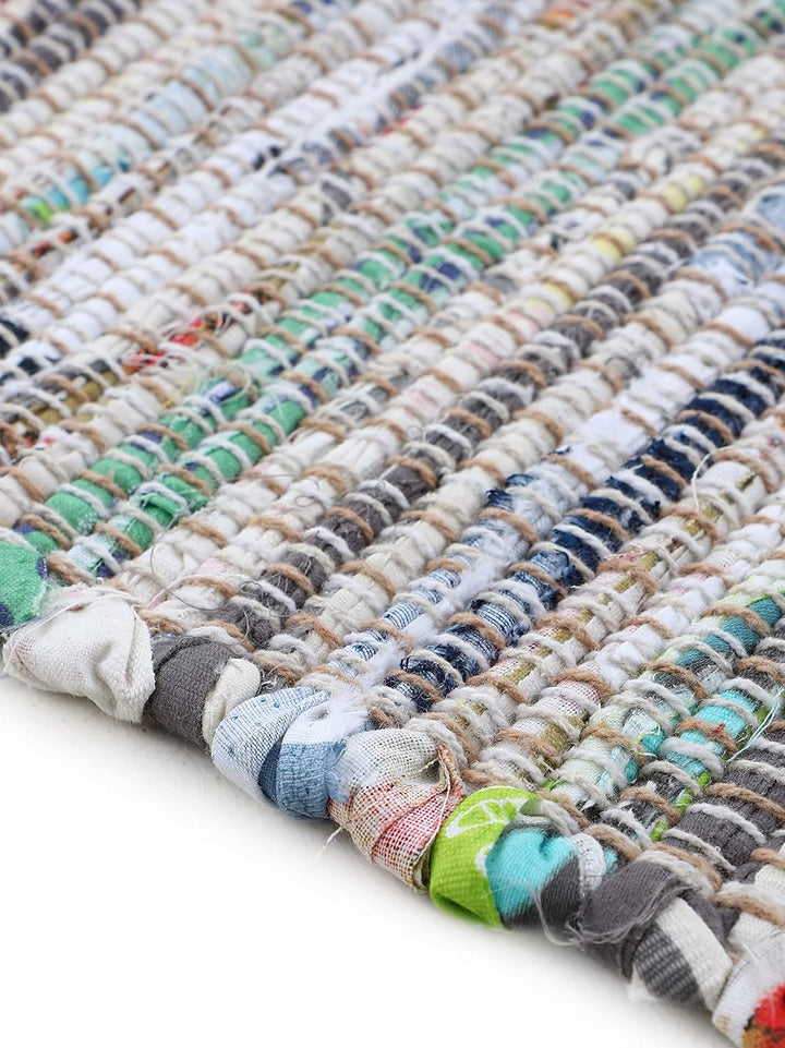 carpetfine Flachgewebeteppich Kelim Chindi Läufer beige 80x350 cm | Moderner Teppich für Wohn- und S