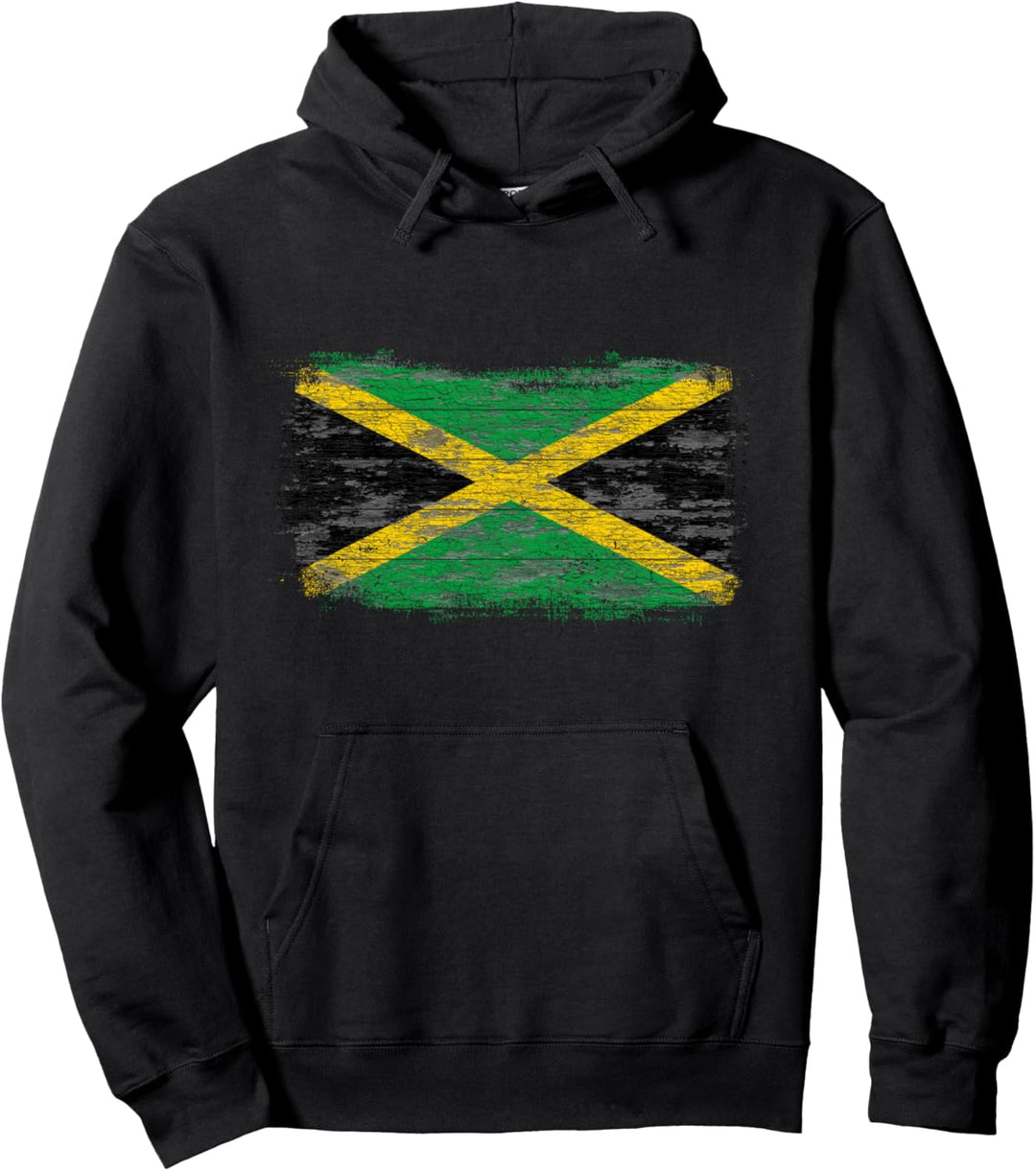 Jamaikanische rustikale Nationalflagge Pullover Hoodie