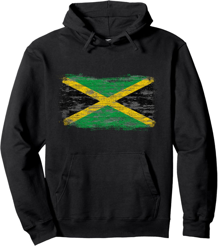 Jamaikanische rustikale Nationalflagge Pullover Hoodie
